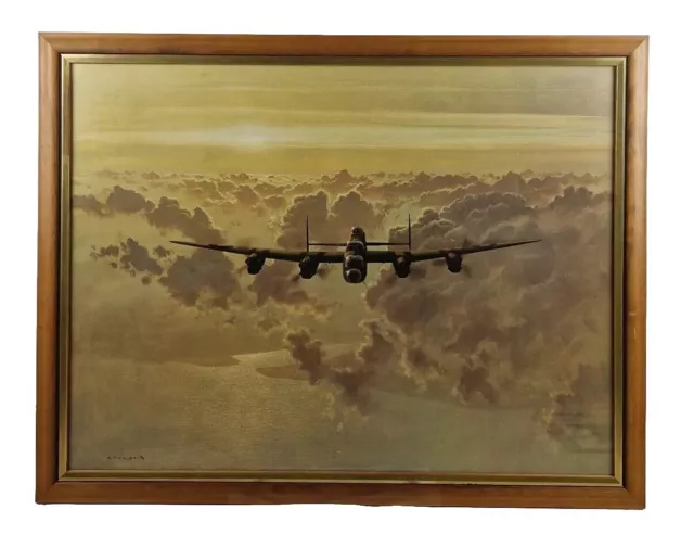 WW2 Lancaster Bomber Print 1 Of 50 Signed Prints  -Gerald Coulson Signature