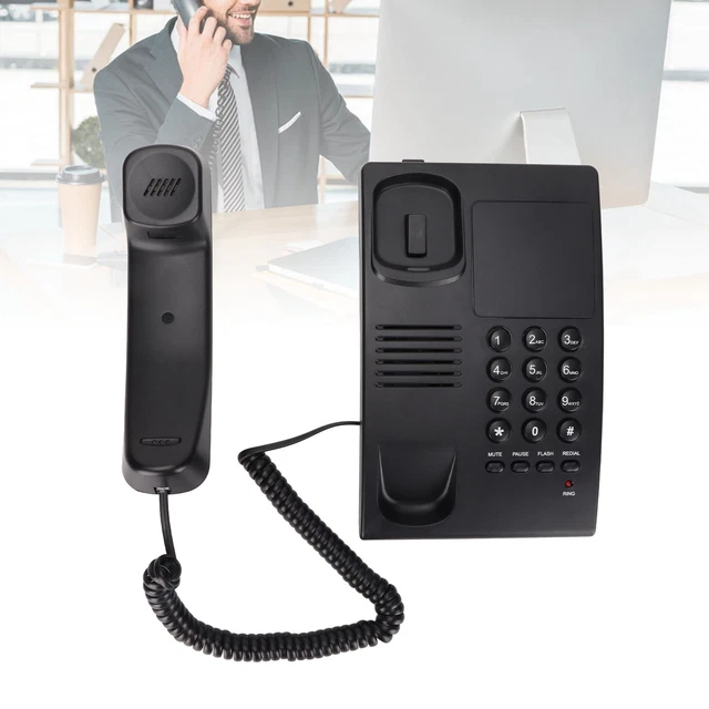BUSINESS LANDLINE PHONE Phone LED Speed Dial With Black Ringer