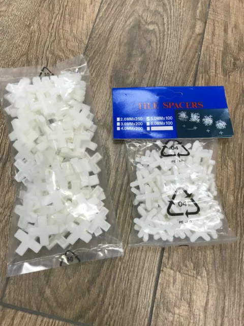 Tile Spacers, Floor, Wall, Tiling, Grouting,Plastic,Cross,Reusable,4mm,5mm & 8mm