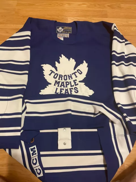 Game Issued CCM Toronto Maple Leafs MLG 65th Anniversary Heritage Jersey  Used 52