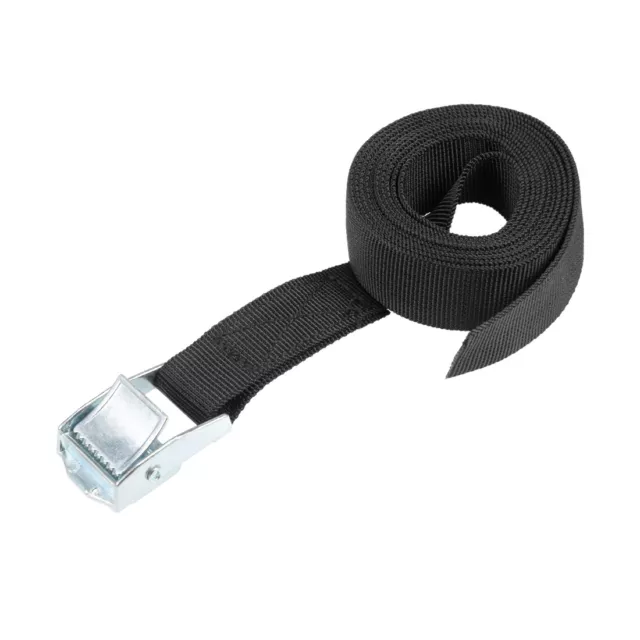 Correa de amarre de 2m x 25mm de carga con hebilla de leva hasta 250Kg negro