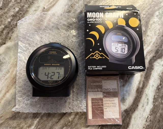 NUEVO DE LOTE Antiguo Casio Moon Graph GMQ-100: Reloj Despertador