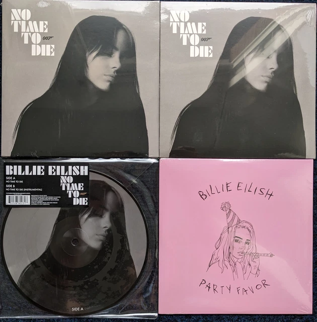 BILLIE EILISH NO Time To Die 3x Limited Vinyl Singles + Party Favor