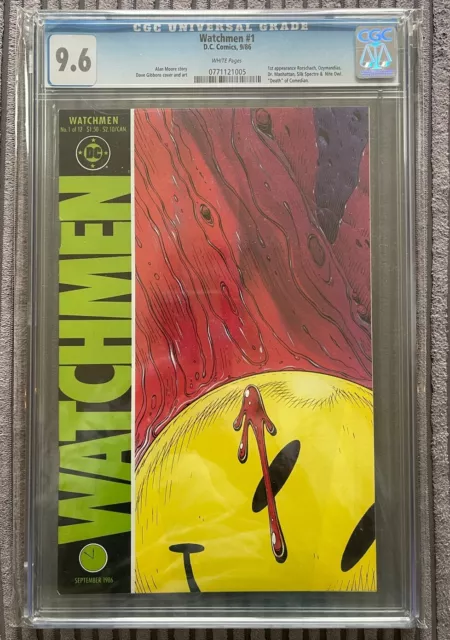 Watchmen #1 Sept. 1986, DC Comics, Alan Moore, Dave Gibbons (CGC Graded 9.6) NM+