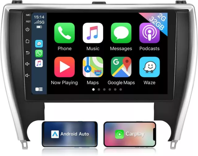 For Toyota Camry 2015-2017 Carplay Android 13 Car Stereo Radio GPS Navi FM Dash