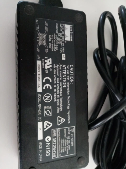 ADATTATORE CA Router Cisco da 20 W ADP-20JB 34-0875-01