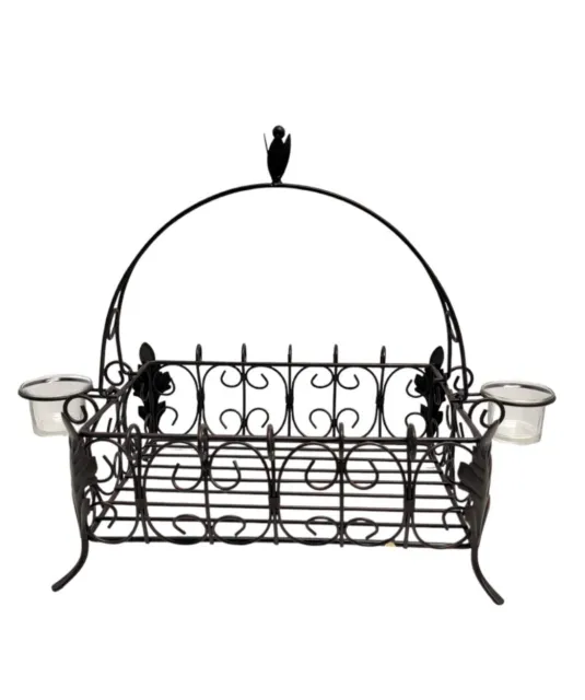 Southern Living at Home Acanthus Centerpiece Basket Wrought Iron Votive Holder