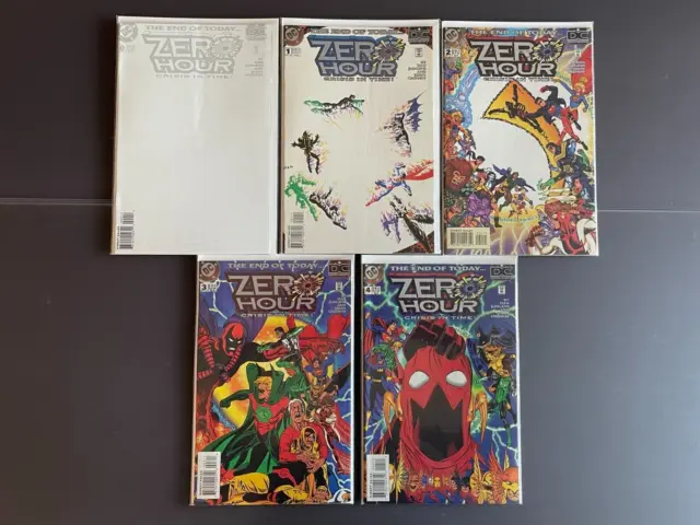 Zero Hour: Crisis in Time #0, 1-4 COMPLETE SERIES SET 1994 DC Comics High Grade