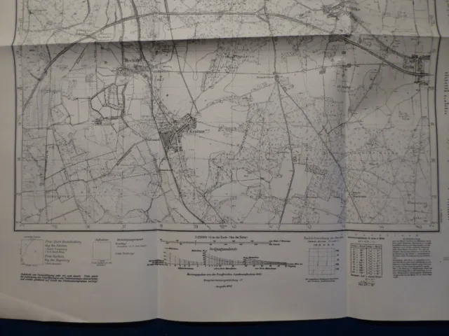 Landkarte Meßtischblatt 3641 Göttin, Brandenburg, Rietz, Krahne, von 1945 3