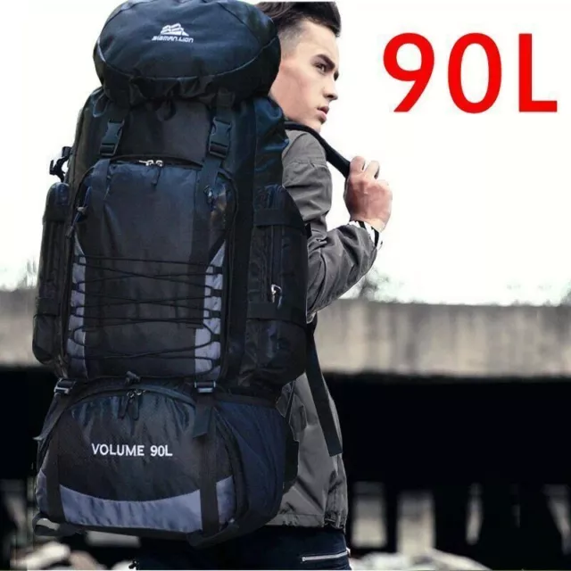 90L Outdoor Backpack Mountaineering Camping Trekking Hiking Travel Sport Bag