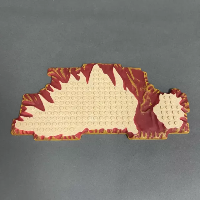 Mega Bloks Baseplate AM03095 Cream Red Replacement Add-On Part Piece