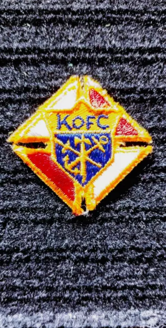 Vintage Knights of Columbus K of C Fraternal Service 1”Embroidered Iron On Patch