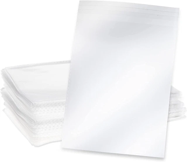 300 Pack Clear Greeting Card Sleeves, Transparent Envelopes for 5X7 Invitations,