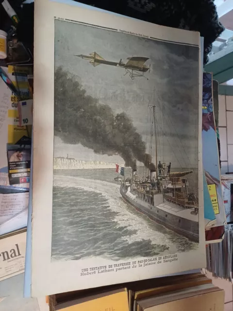 Le Petit Journal Sup. Illustré, 976,  1909 - Traversée Pas-de-Calais En Aéroplan