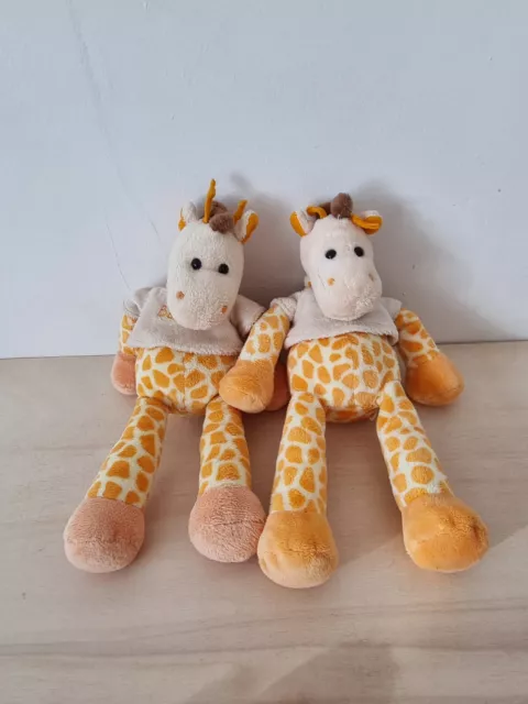 lot deux doudous girafe baby nat' 2