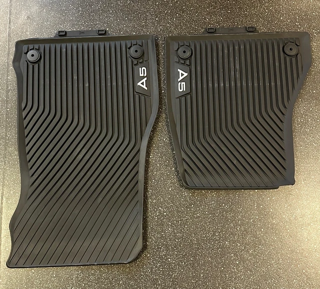 Genuine Audi Q2 (2017+) All-Weather Rubber Floor Mats - Full Set Front & Rear, Black