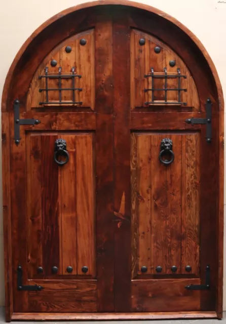 Rustic reclaimed lumber arched/square top door solid wood castle winery U CHOOSE