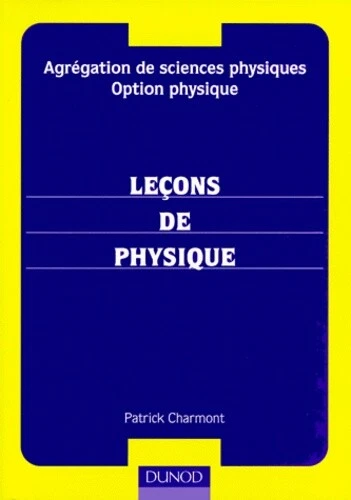 Agrégation de sciences physiques, option physique, leçons de physique