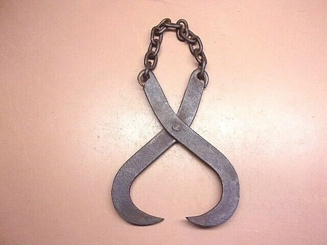 Antique Iron Barn Beam Hook 11" Long Rusty & Crusty Maine Farm Fresh Nice One!
