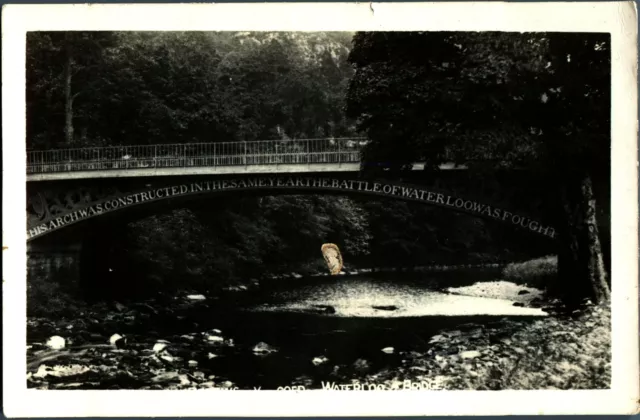 Waterloo Bridge Betws-y-Coed Conwy RPPC postcard real photograph antique