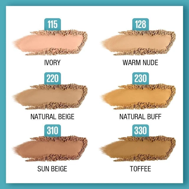 Maybelline New York Fit Me Kompaktpuder, mit Lichtschutzfaktor zum Schutz...