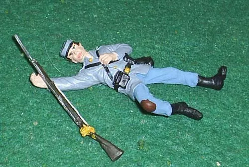 Toy Soldiers Metal American Civil War Dead Confederate Soldier 54Mm