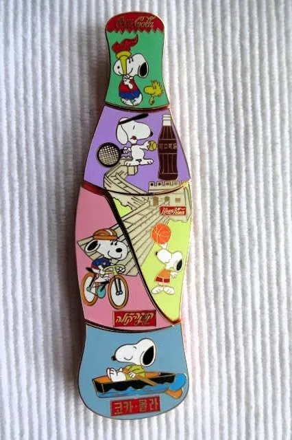 1 COCA COLA  SNOOPY OLYMPIA BEIJING 2022 PUZZLE PIN BOTTLE LIMITED EDITION 100 b