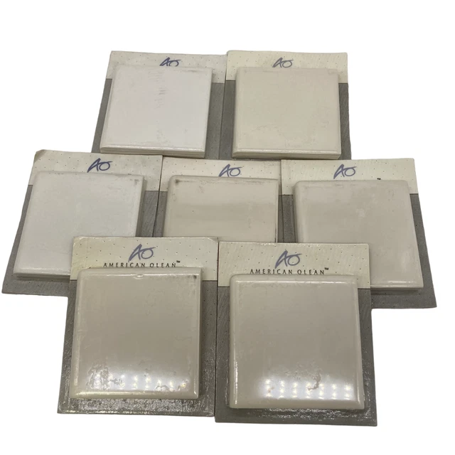 8 American Olean Corner Bullnose 4.25x4.25 White Gloss Biscuit Tile SC4449 SL11