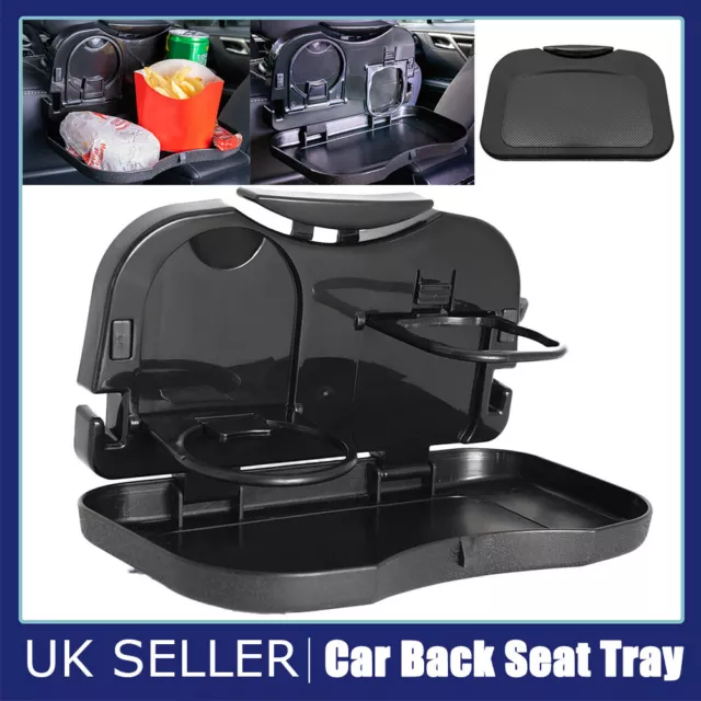 Universal Car Back Seat Folding Table Drink Food Cup Tray Auto Holder Stand Desk