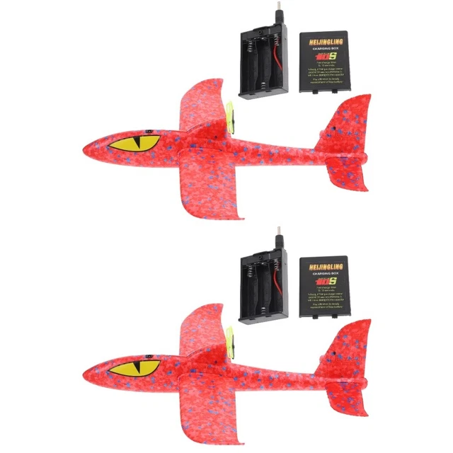 2x jouets d'avion volant jouet d'avion pour enfants lancer un avion en mousse