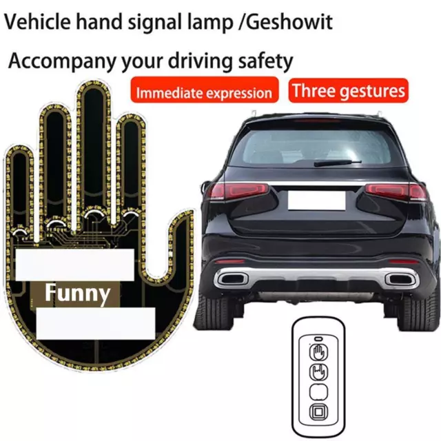 GESTURE FUN FINGER Light w/Remote Give the Love & Bird Car Signs £31.27 -  PicClick UK