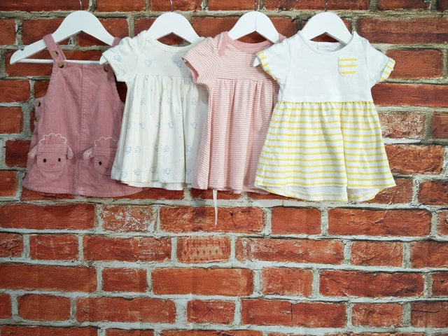 Baby Girl Bundle Aged 0-3 Months Next M&S J Lewis Dresses Dungarees Summer 62Cm