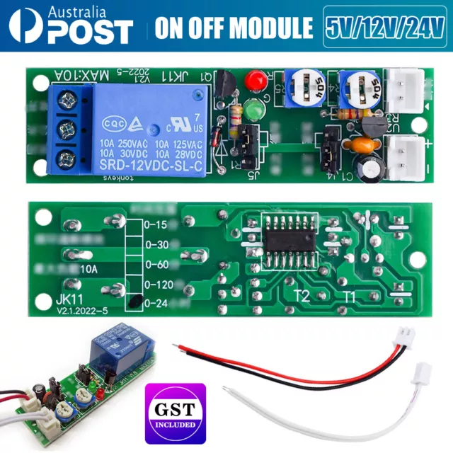 1/2 DC5V/12V/24V ON OFF Module Infinite Loop Cycle Timing Timer Time Delay Relay