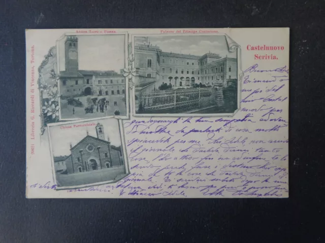 Cartolina Alessandria Castelnuovo Scrivia Viaggiata Del 1900 Subalpina Aaa