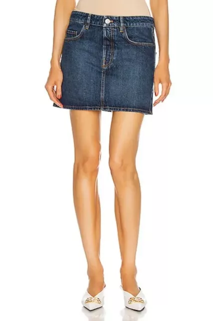 BALENCIAGA Paris blue low waist denim mini skirt 8 US / 38 FR authentic NWT