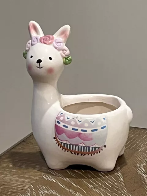 Ceramic Llama Alpaca Succulent Planter Pot Small Vase Figurine Home Decor