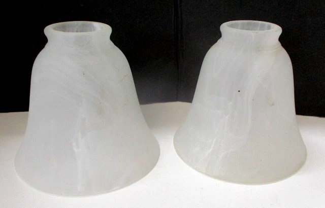 2 Glass Lamp Ceiling Fan Light Shades Lot C