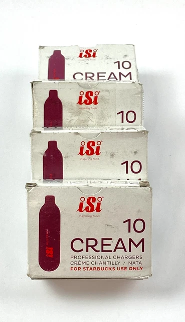 Set of 4 Isi Professional Cream Chargers for Starbucks Use 10-Pack Set of 4 Isi Professional Cream Chargers for Starbucks Use 10-Pack