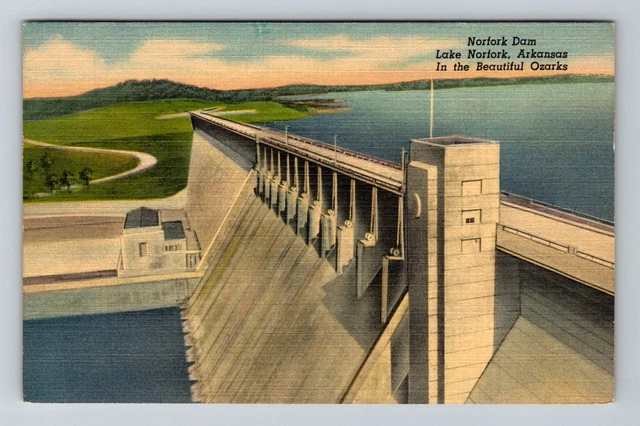 Mountain Home AR-Arkansas, Norfork Dam, Lake Norfork Vintage Postcard