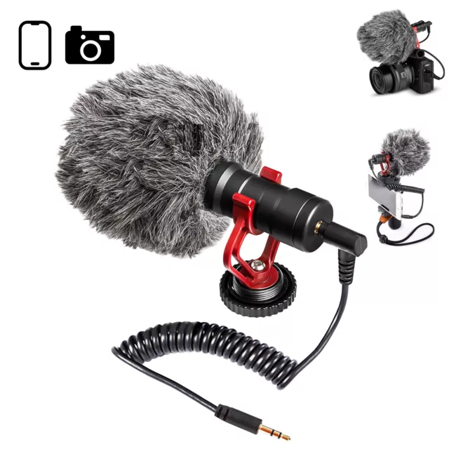 Supercardioid Shotgun Microphone MIC Video For Smartphone DSLR Camera PC iPhone