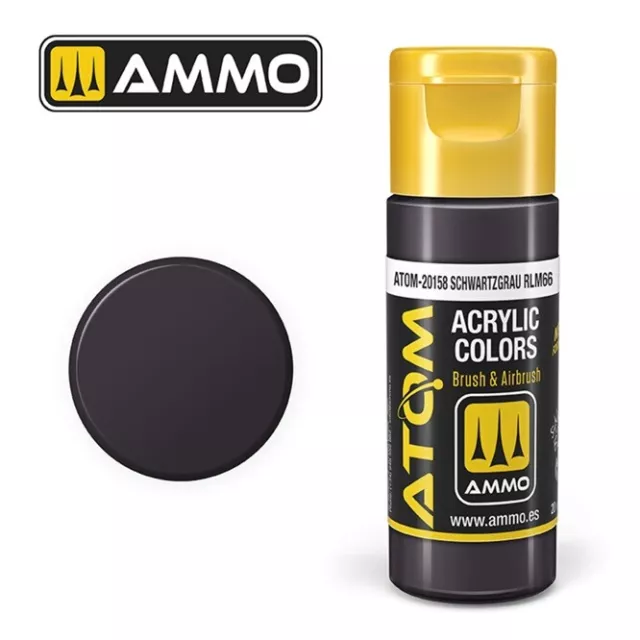 Ammo MIG ATOM-20158 - ATOM COLOR Schwartzgrau - Neu