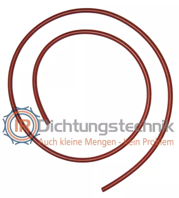 Rundschnur Cord (round) Ø 2,0 mm Silikon 70 Shore A rotbraun Toleranz E2 (2 m)