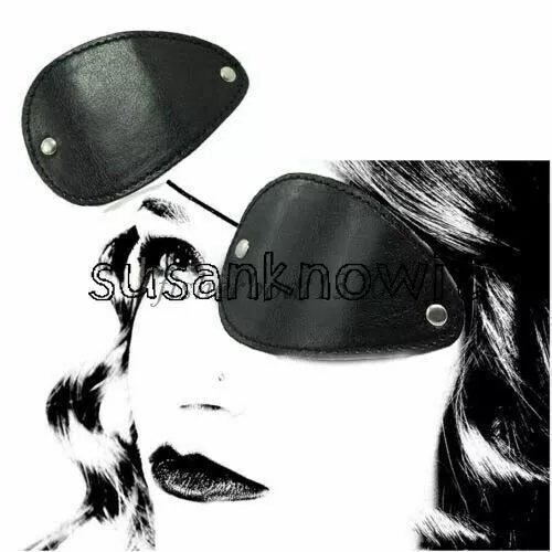  Pirate Eye Patches for Adults, Retro PU Leather Eye