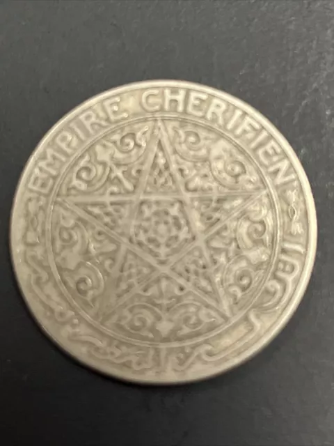 Morroco 1921-1924 1 franc coin Empire Cherifien