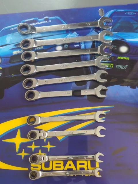Mac Tools USA Ratchet Spanners 8-19 Old Style