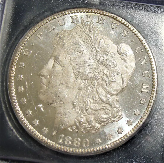 1880-S Morgan Dollar Argent S $1 ICG MS63 Obdm , Obv Foncé Miroir Preuve Comme ,