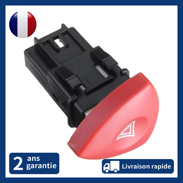 Bouton Warning Feux De Détresse Rouge - Compatible Renault Espace, Laguna, Trafic, Nissan Primastar