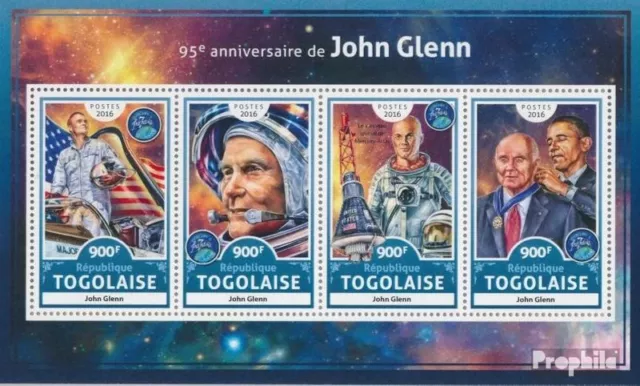 Briefmarken Togo 2016 Mi 7914-7917 Kleinbogen postfrisch Raumfahrt