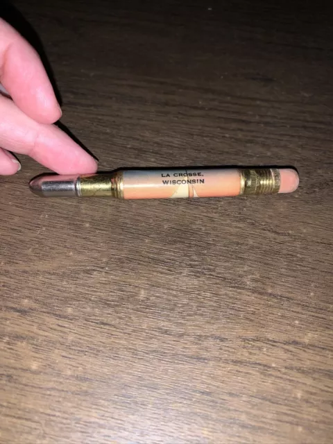 Vtg La Crosse, Wisconsin Bullet Pencil