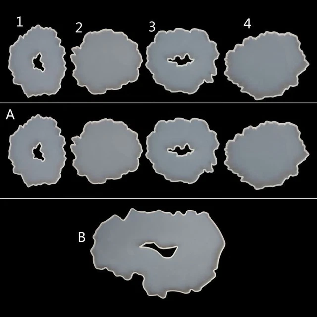 Coaster Resin Mold Silicone Round Coaster Mold Epoxy Resin Casting Molds